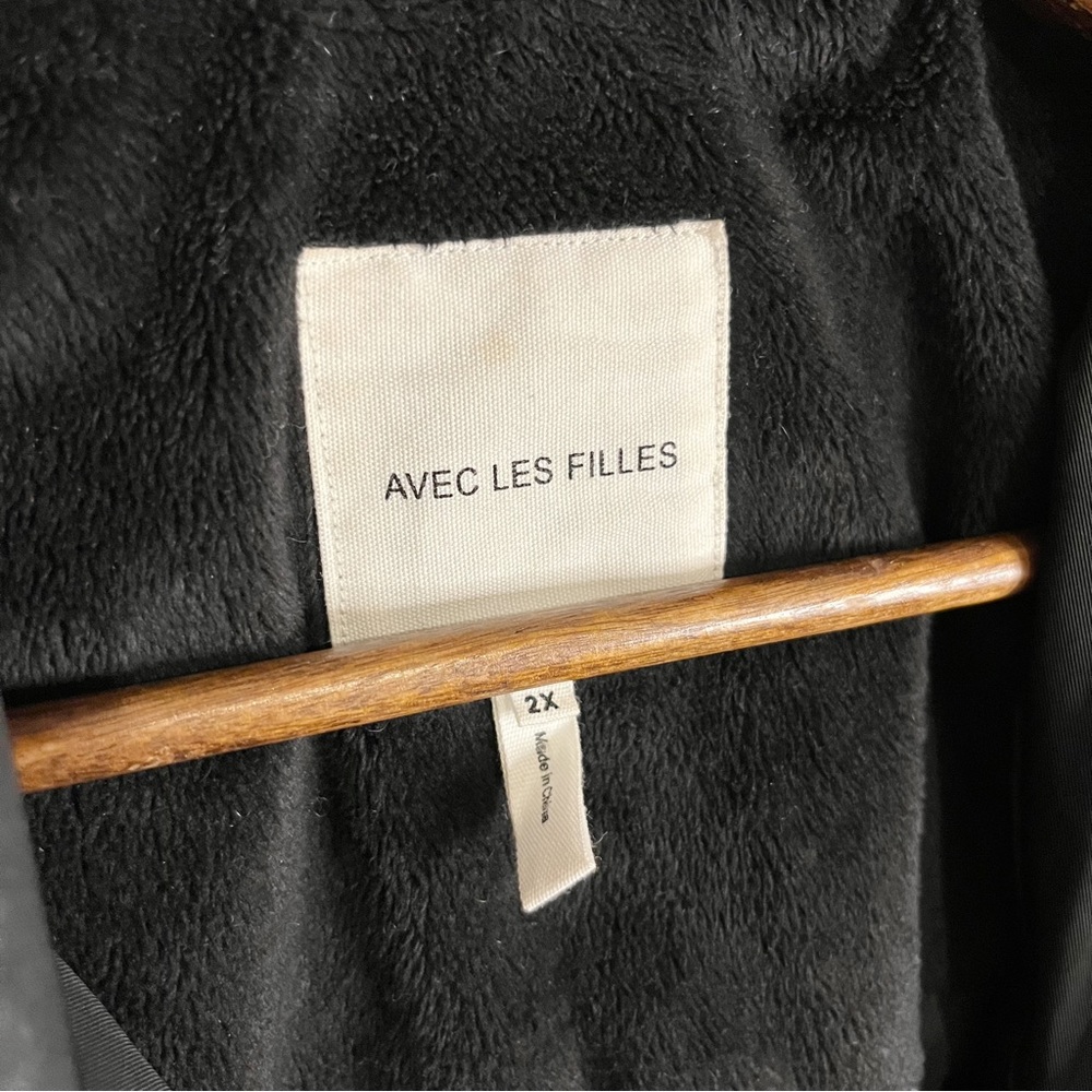 Avec Les Filles Black Trench Coat - Picture 4 of 8